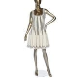 Alaia Cream And Black Knit Fit & Flare Dress — image 1