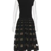 Alexander Mcqueen Black Embellished Wool Dress With Pearl Detail — image 1