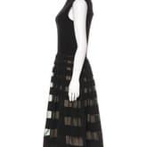Alexander Mcqueen Black Embellished Wool Dress With Pearl Detail — image 2