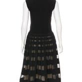Alexander Mcqueen Black Embellished Wool Dress With Pearl Detail — image 3