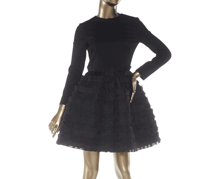 Valentino Flared Long Sleeve Mini Dress