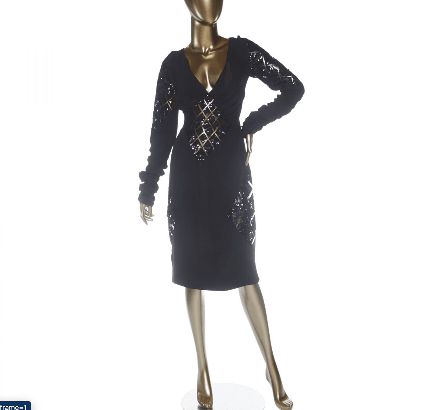 Valentino Black Silk Embellished Dress