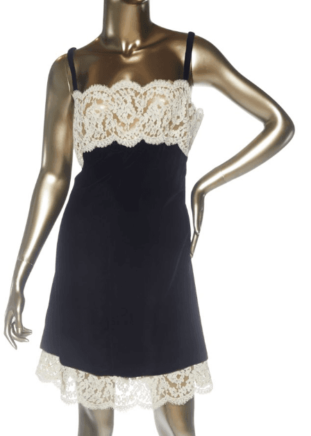Valentino Velvet Lace Mini Dress
