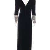 Vintage Valentino Embellished Velvet Maxi Dress — image 3