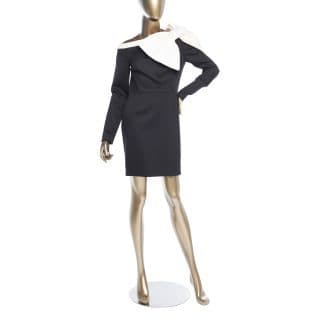 Valentino Oversized Bow Long Sleeve Mini Dress