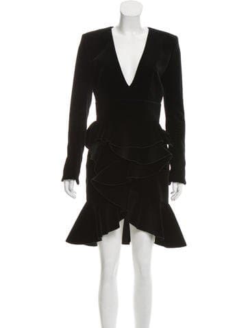 Balmain Structured Velvet Dress