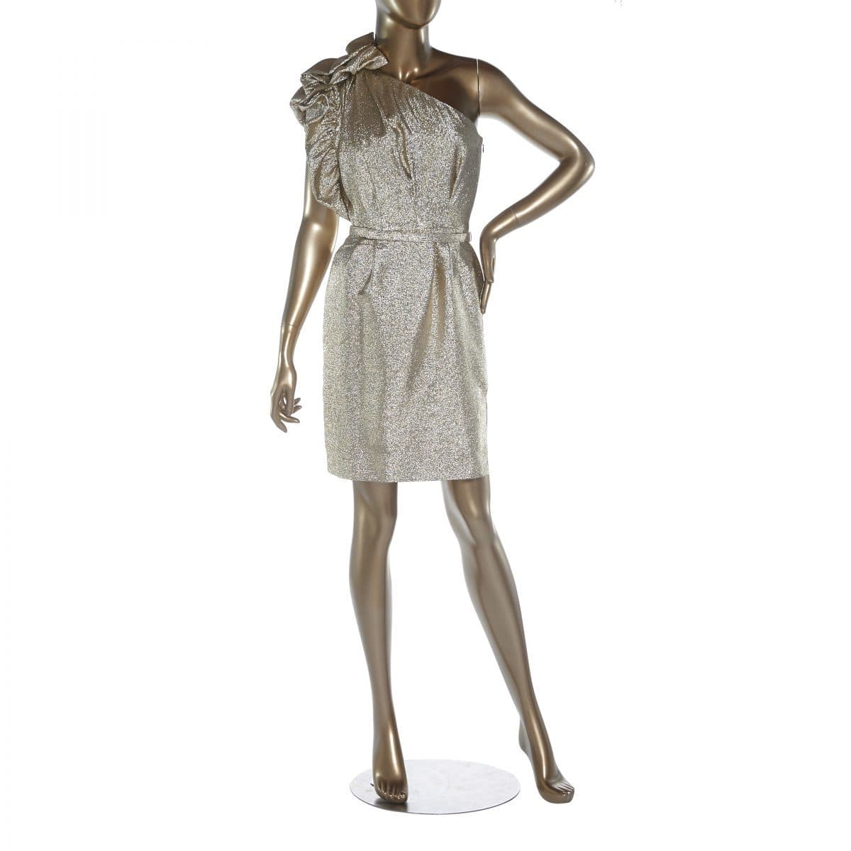 Stella Mccartney Lame One Large Ruffle Schoulder