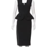 Alexander Mcqueen Black Peplum Midi Dress — image 1