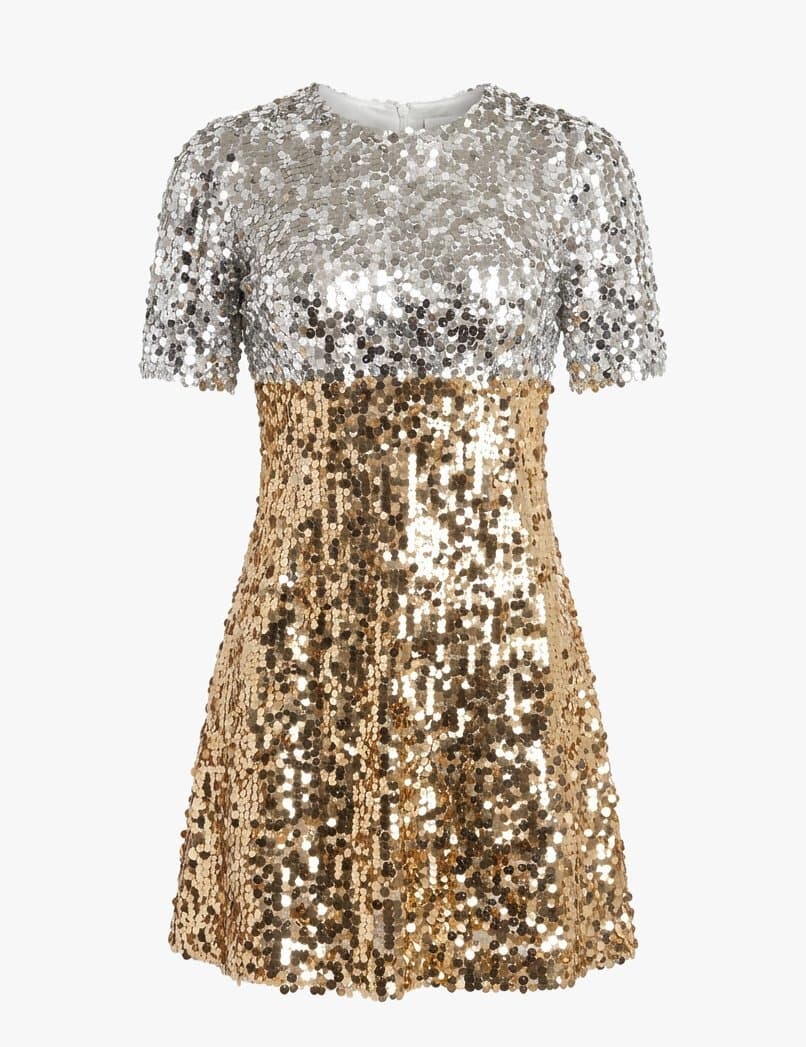 Dolce & Gabbana Two-tone Sequin Dress