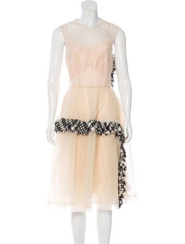 Simone Rocha Tulle Pearl Embellished Dress