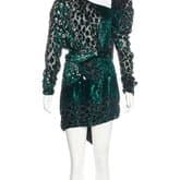 Saint Laurent Asymmetrical Devoré Velvet Dress — image 1