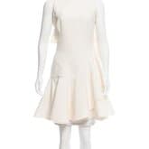 Alexander Mcqueen Cream Ruffle-trimmed Mini Dress — image 1