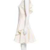 Alexander Mcqueen Cream Ruffle-trimmed Mini Dress — image 2