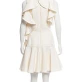 Alexander Mcqueen Cream Ruffle-trimmed Mini Dress — image 3