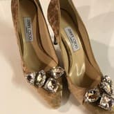 Jimmy Choo Nude Crystal Pumps 39 — image 1