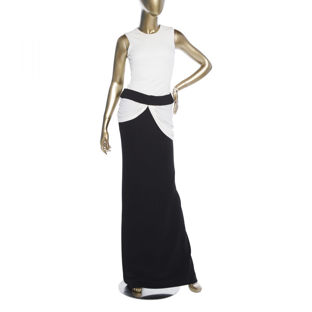 Alexander Mcqueen Sleeveless Contrast Evening Gown