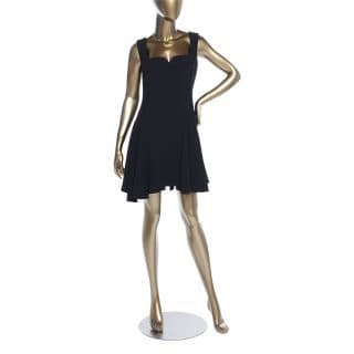 Alexander Mcqueen Black Sleeveless Flounce Dress