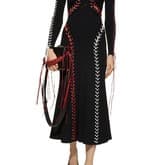 Alexander Mcqueen Black Stitched Knit Maxi Dress — image 1