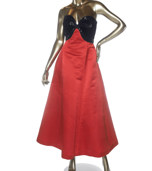 Bellville Sassoon Lorcan Mullany Vintage Red And Black Gown
