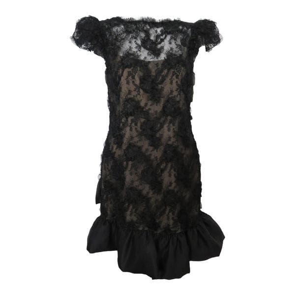 Vintage 1980 Lace Black Dress