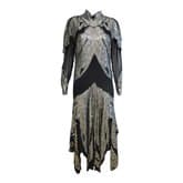 Vintage 1980's Saks Fifth Ave Black Gold Dress — image 1