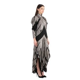 Vintage 1980's Saks Fifth Ave Black Gold Dress — image 7