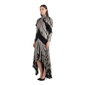 Vintage 1980's Saks Fifth Ave Black Gold Dress — image 8