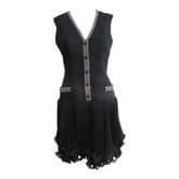 Vintage 1960's Ruffled Black Dress — image 1