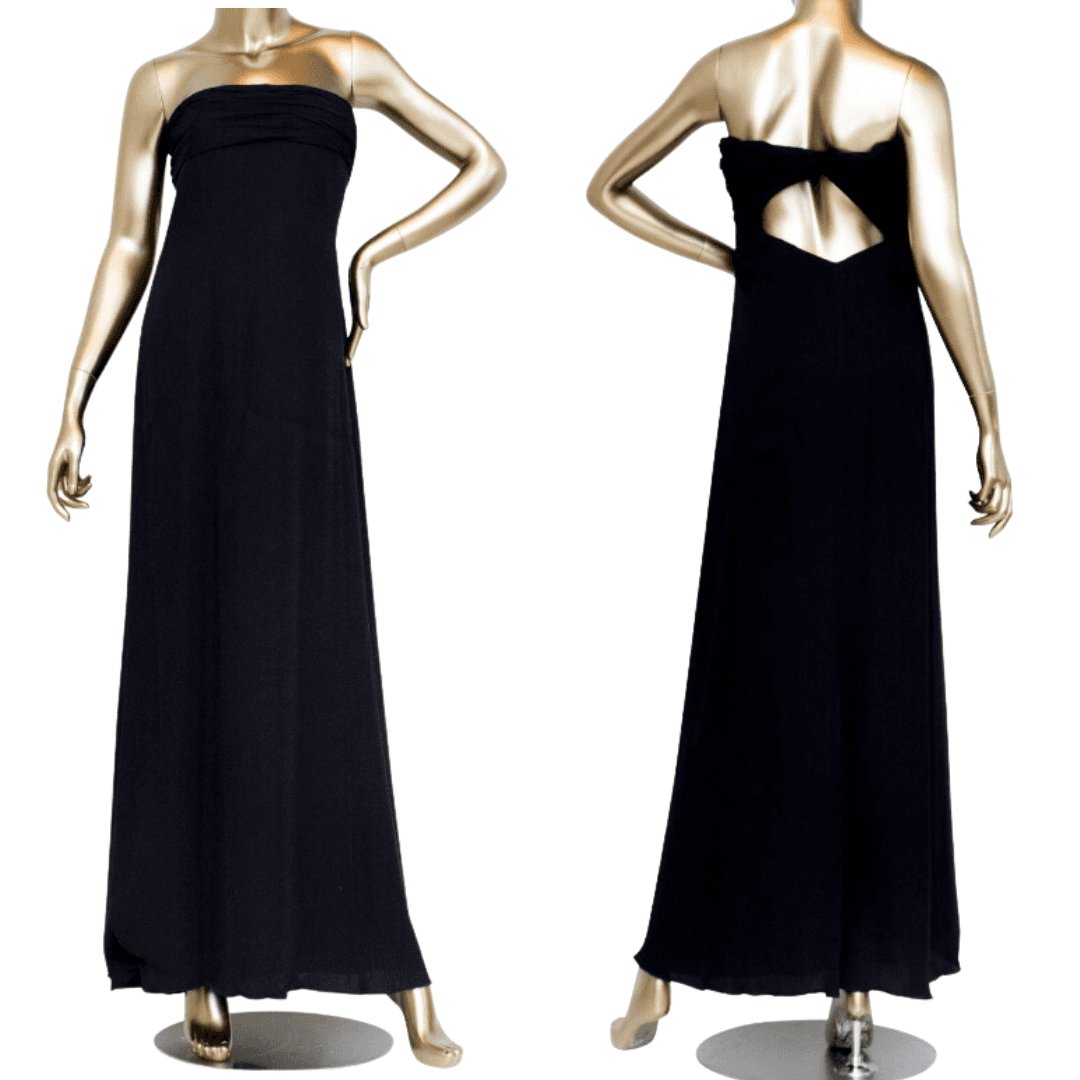 Vintage Armani Black Silk Gown