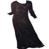 Vintage 1980's Black Long Beaded Gown — image 1
