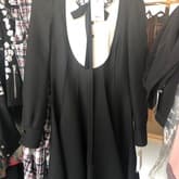 Valentino Nwt Black Cream Wool & Silk "crepe Couture" Ls Dress — image 1