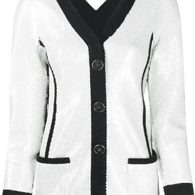 Vintage Chanel Sequin Embellished Jacket With Contrast Trimming — image 3
