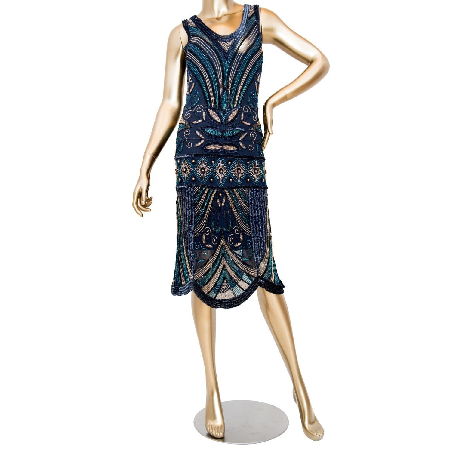 Vintage Multicolor Beaded Dress