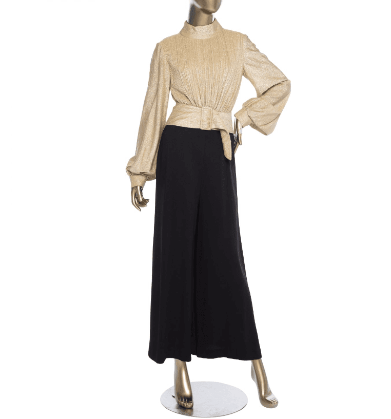 Vintage Black And Gold Jumpsuit