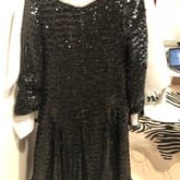Vintage 1950's Black Sequined Dress — image 1