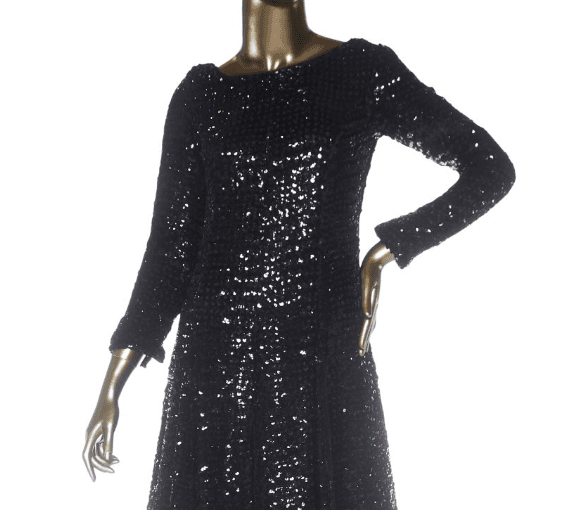 Vintage 1950's Black Sequined Dress