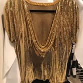 Whiting Davis Vintage Gold Chainmail Top — image 1