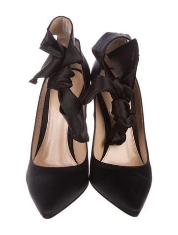 Gianvito Rossi Satin Ankle-strap Pumps 36