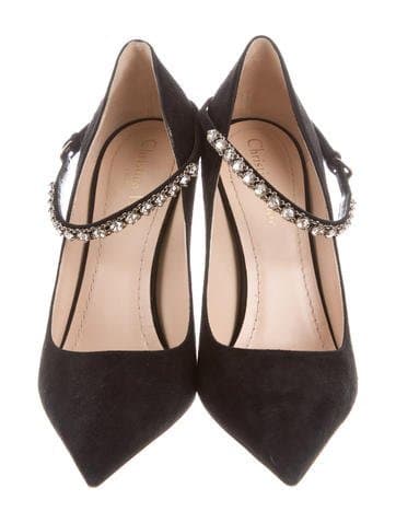 Christian Dior Embellished Suede Pumps 9
