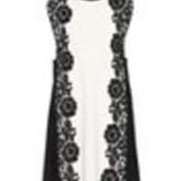 Valentino Black & White Lace Trim Crêpe Minidress — image 1