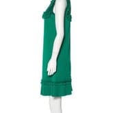 Andrew Gn 2017 Green Silk Lace-paneled Dress — image 2