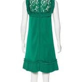 Andrew Gn 2017 Green Silk Lace-paneled Dress — image 3