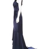 Andrew Gn Navy One-shoulder Evening Gown — image 1