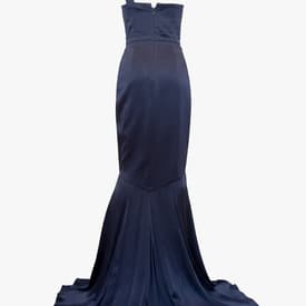 Andrew Gn Navy One-shoulder Evening Gown — image 5