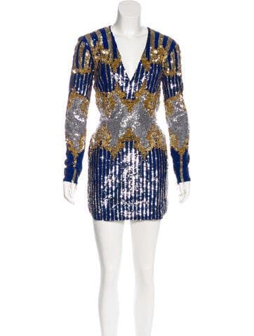 Balmain Embellished Mini Dress