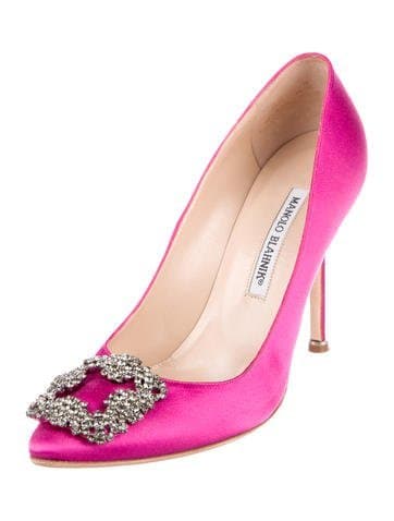 Manolo Blahnik Hangisi Satin Pumps