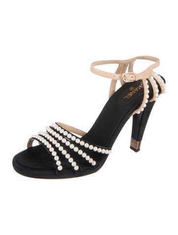 Chanel Cc Pearl Sandals