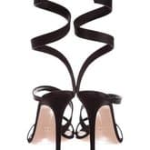 Gianvito Rossi Black Opera Satin Sandals — image 3