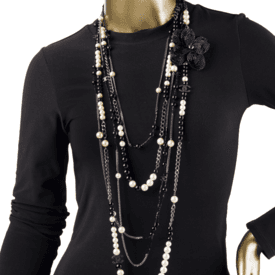 Chanel Multistrand Necklace With Camellia Flower — image 2