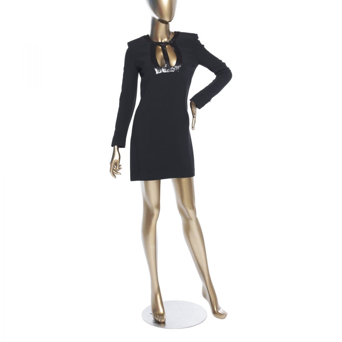 Saint Laurent Sequined Cutout Dress